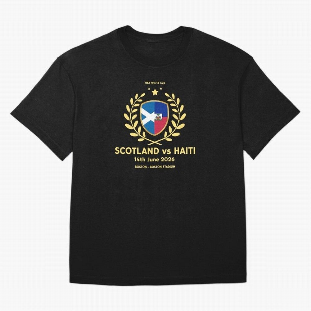 FIFA World Cup - Scotland v Haiti Oversized T-Shirt Represent the Passion of FIFA World Cup 2026 USA Canada Mexico for Fans of Messi, CR7 and Mbappe and England, France and Netherlands, Bringing Global Supporter Spirit, Legendary Goals, National