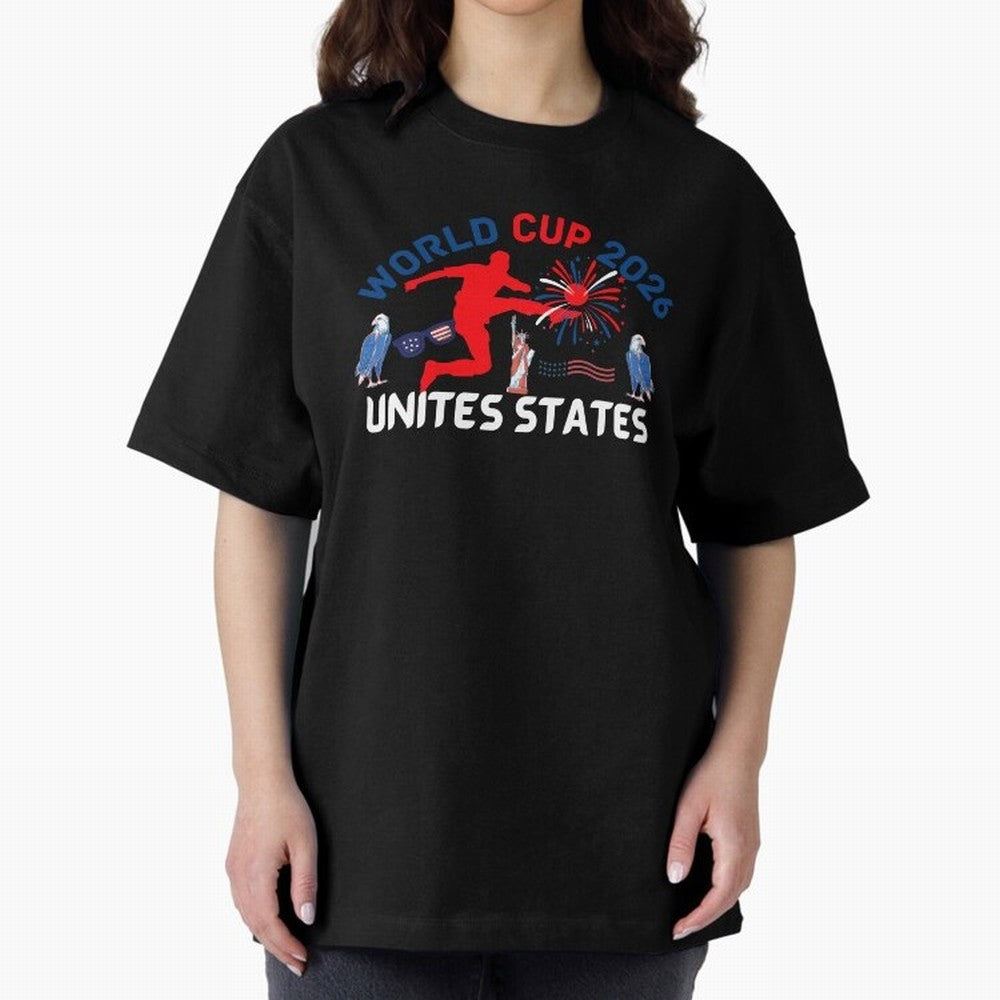 World cup 2026 unisex T-shirt World cup soccer North America 2026 Soccer World cup 26 USA Oversized T-Shirt Support Iconic Players in FIFA World Cup 2026 Filled with Haaland and Mbappe, Netherlands Energy, Goal Celebration Energy, Supporter