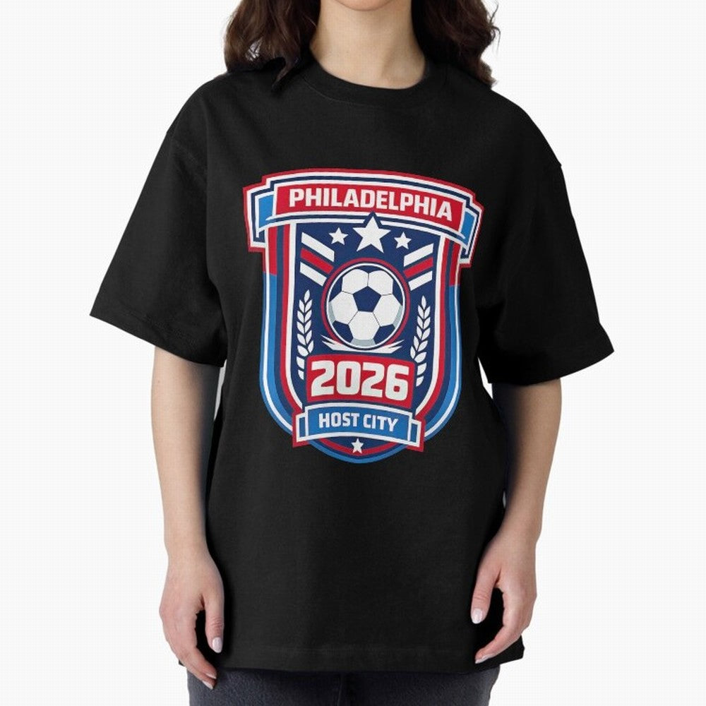 Philadelphia 2026 Soccer Host City Welcoming the World Cup Oversized T-Shirt Make Memories around the FIFA World Cup 2026 Journey through Mbappe and Neymar Highlights, Germany Pride, Match Day Excitement, Supporter Culture, Golden Goals and Global