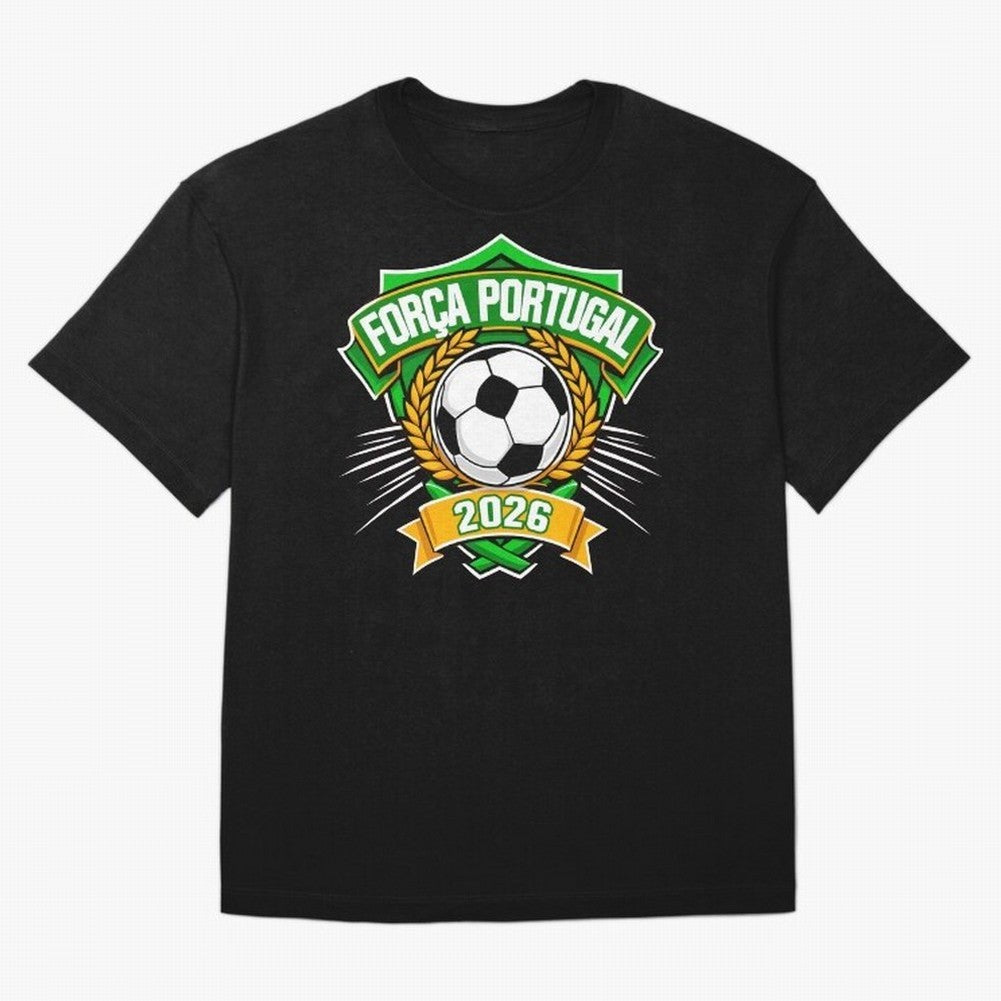 Portugal Fan Art for World Cup 2026 Oversized T-Shirt Keep the Match Day Mood of FIFA World Cup 2026 Group Stage for Fans of Haaland and Portugal, Spain and Germany, Bringing Football Festival Excitement, Trophy Ambitions, Country Rivalries and