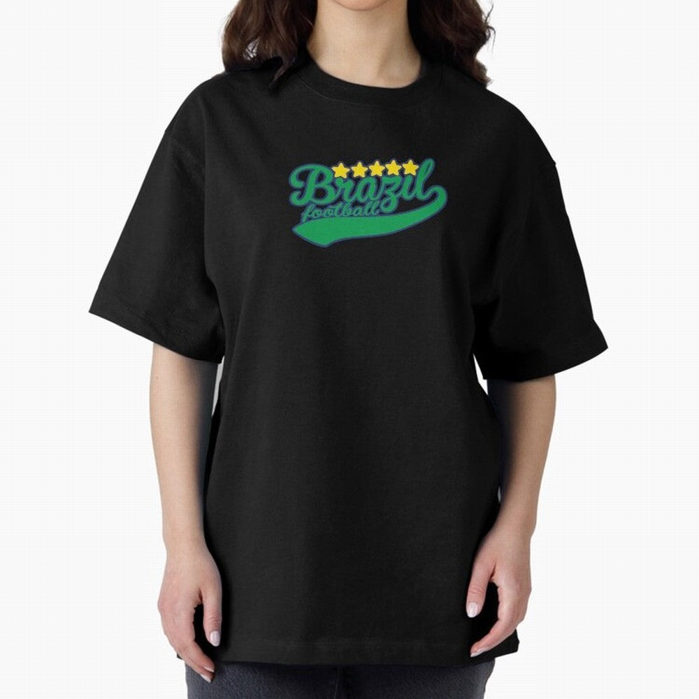 Brazil Soccer Football World Cup Vintage Oversized T-Shirt Celebrate Soccer Greatness during FIFA World Cup 2026 USA Canada Mexico Spirit, Inspired by England, Messi, CR7 and Mbappe, Stadium Chants, National Pride, Trophy Dreams and Unforgettable