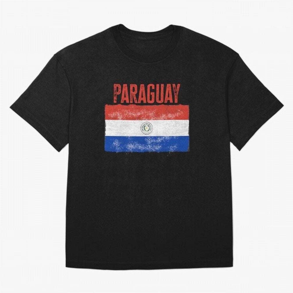 Paraguay Oversized T-Shirt Support the FIFA World Cup 2026 Group Stage Journey through CR7 and Messi Highlights, Spain Pride, Championship Spirit, Famous Goals, Roaring Crowds and International Football Unity; Ideal for Fans Who Follow Messi,