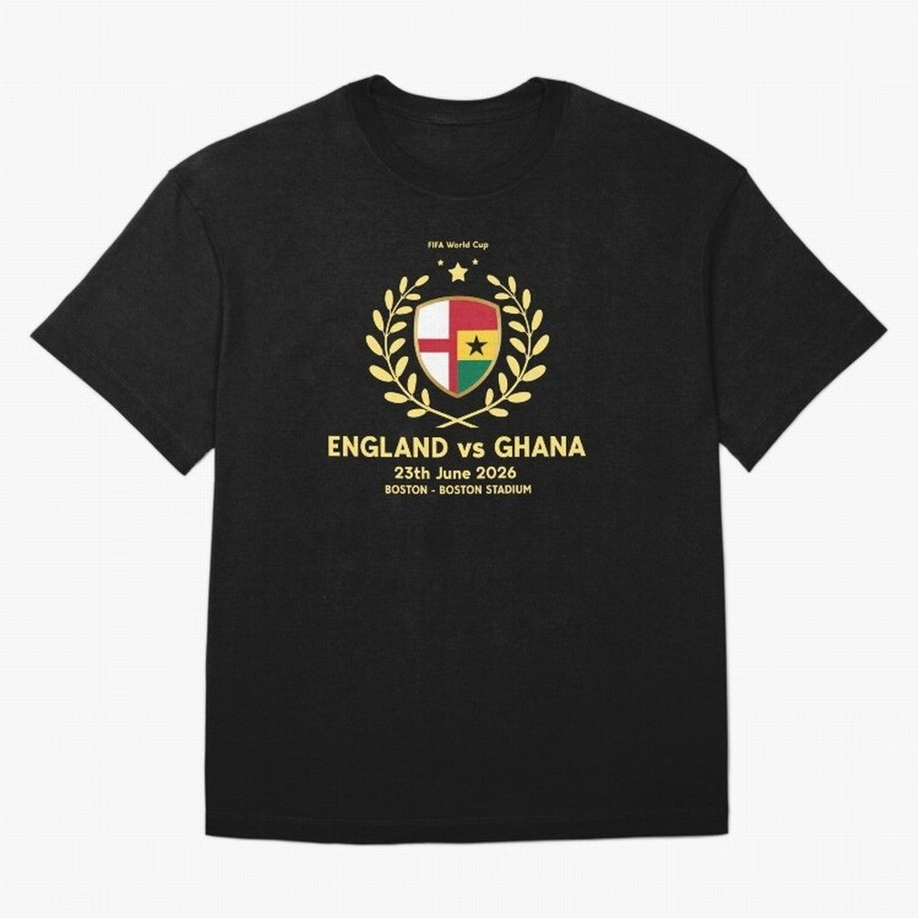 FIFA World Cup - England v Ghana Oversized T-Shirt Bring Match Day Fire to FIFA World Cup 2026 Filled with Haaland and Mbappe, England, France and Netherlands Energy, Sports Nostalgia, International Competition, Famous Players and Unforgettable