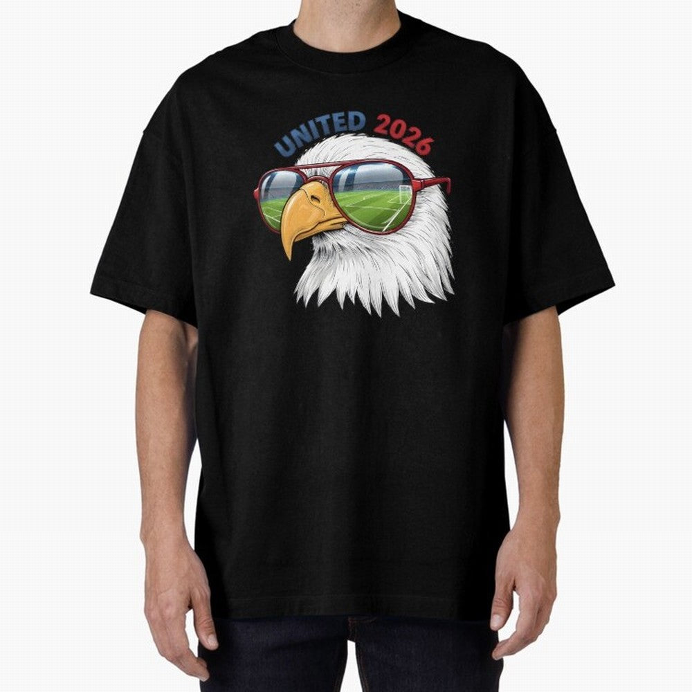 USA - World Cup 2026 Oversized T-Shirt Elevate Global Football Passion for FIFA World Cup 2026 Group Stage, Featuring Messi, CR7 and Mbappe, England, Match Day Excitement, Supporter Culture, Golden Goals and Global Football Passion; Perfect for