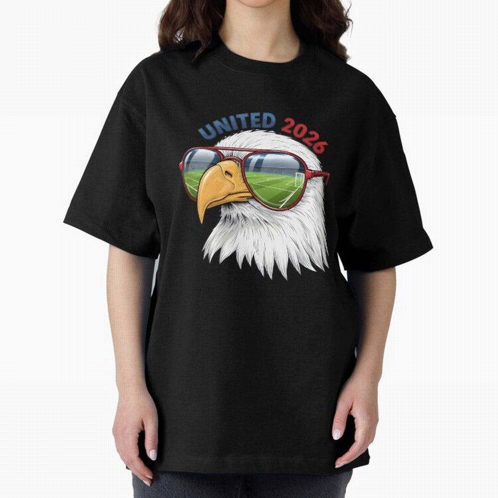 USA - World Cup 2026 Oversized T-Shirt Elevate Global Football Passion for FIFA World Cup 2026 Group Stage, Featuring Messi, CR7 and Mbappe, England, Match Day Excitement, Supporter Culture, Golden Goals and Global Football Passion; Perfect for