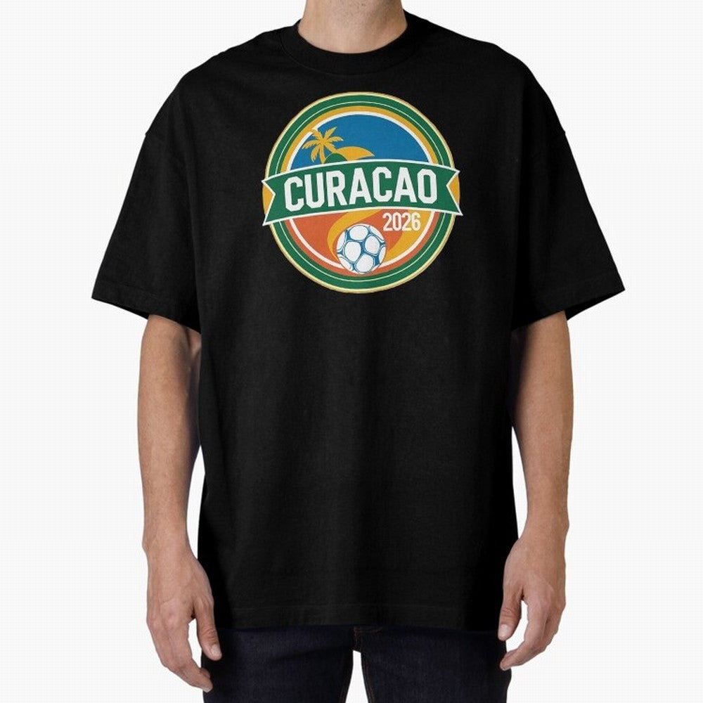 Curacao WC 2026 Oversized T-Shirt Build Match Day Hype around FIFA World Cup 2026 USA Canada Mexico, Cristiano Ronaldo, Haaland and CR7, Argentina, Retro Football Energy, Iconic Rivalries, Trophy Chase Drama and Stadium Atmosphere; Ideal for