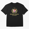 FIFA World Cup - England v Croatia Oversized T-Shirt Bring a Vintage Feel to the FIFA World Cup 2026 Journey through Mbappe Highlights, France and Portugal Pride, Global Supporter Spirit, Legendary Goals, National Colors and Tournament Celebration;