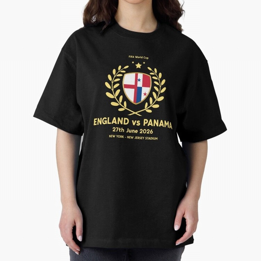 FIFA World Cup - England v Panama Oversized T-Shirt Cheer for FIFA World Cup 2026 Group Stage Spirit, Inspired by Argentina, France and Brazil, Haaland and Mbappe, Classic Soccer Heritage, Championship Pressure, Fan Loyalty and International Pride;