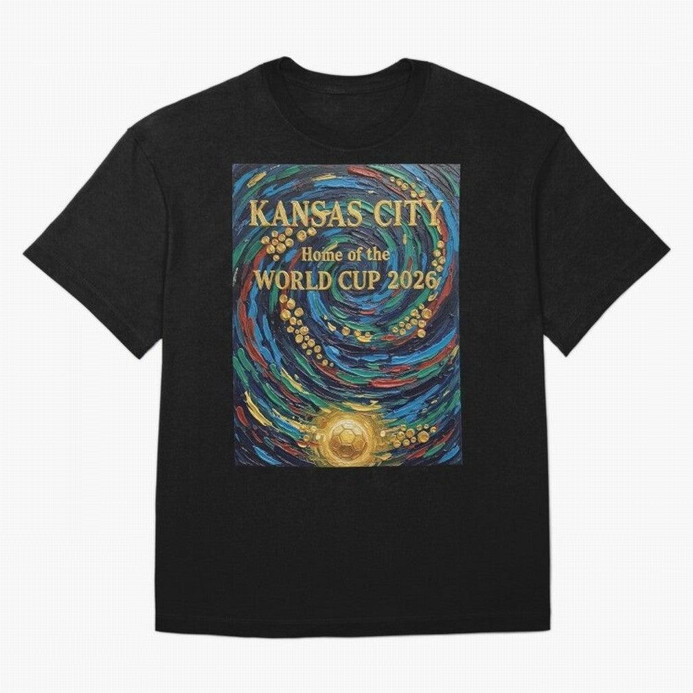 Kansas City Home of the World Cup 2026 Soccer Fan ¡ª Moody Jewel Art Print Oversized T-Shirt Turn Up for FIFA World Cup 2026 USA Canada Mexico Featuring Cristiano Ronaldo, France and Portugal Energy, Supporter Pride, Iconic Celebrations, Legendary
