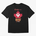 Canada 2026 Oversized T-Shirt Support Iconic Players in FIFA World Cup 2026 Group Stage Celebrating Mbappe and Neymar, Argentina, France and Brazil Energy, Goal Celebration Energy, Supporter Heritage, Football Icons and Worldwide Tournament Joy;
