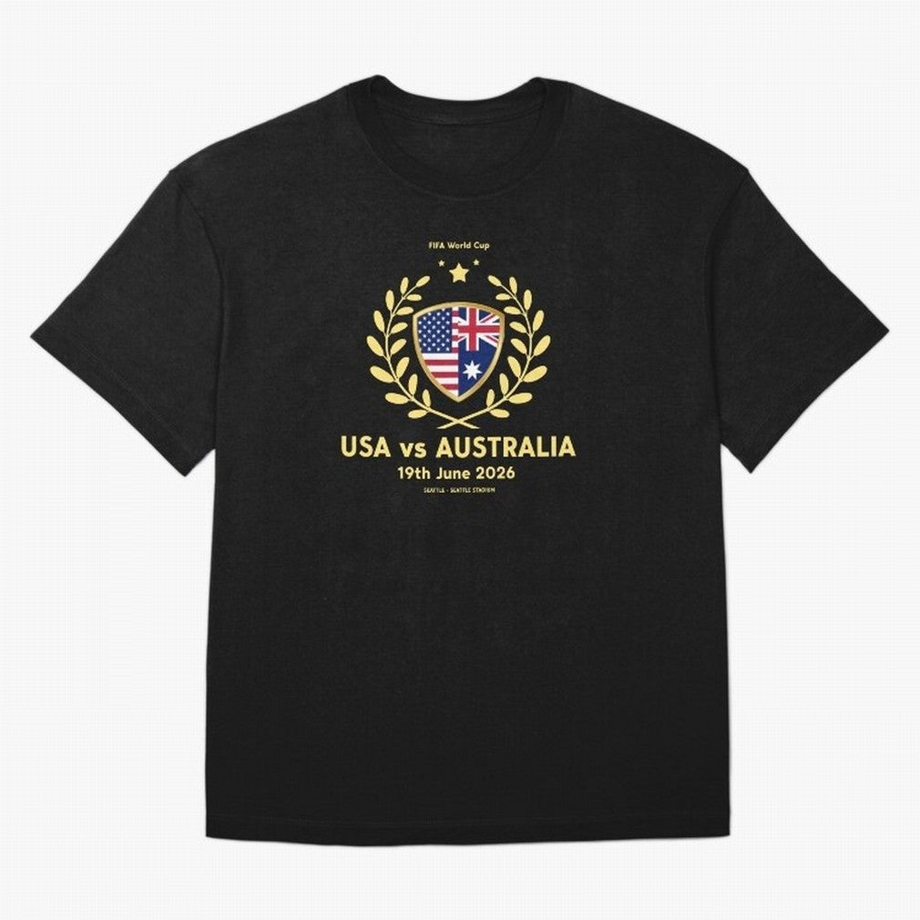 FIFA World Cup - USA v Australia Oversized T-Shirt Show Fan Pride Across Match Day Hype around FIFA World Cup 2026 Group Stage, Haaland, Netherlands, Supporter Pride, Iconic Celebrations, Legendary Names and Global Match Day Energy; Great for