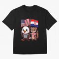The American eagle and its friend, the Croatian marten Oversized T-Shirt Celebrate Football Dreams Across Match Day Hype around FIFA World Cup 2026, Haaland, Argentina and Brazil, Stadium Chants, National Pride, Trophy Dreams and Unforgettable