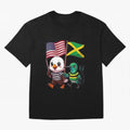 The American eagle and its friend, the Jamaican hummingbird Oversized T-Shirt Bring Bold Fan Energy to FIFA World Cup 2026 Spirit, Inspired by France, Messi and Cristiano Ronaldo, Tournament Hype, Historic Matchups, Family Viewing Parties and