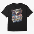 Proud To Support USA FIFA World Cup 2026 American Soccer Fan Patriotic Design Oversized T-Shirt Show Championship Spirit for FIFA World Cup 2026 Featuring Messi and Cristiano Ronaldo, Netherlands Energy, Champion Mindset, Group Stage Buzz, Knockout