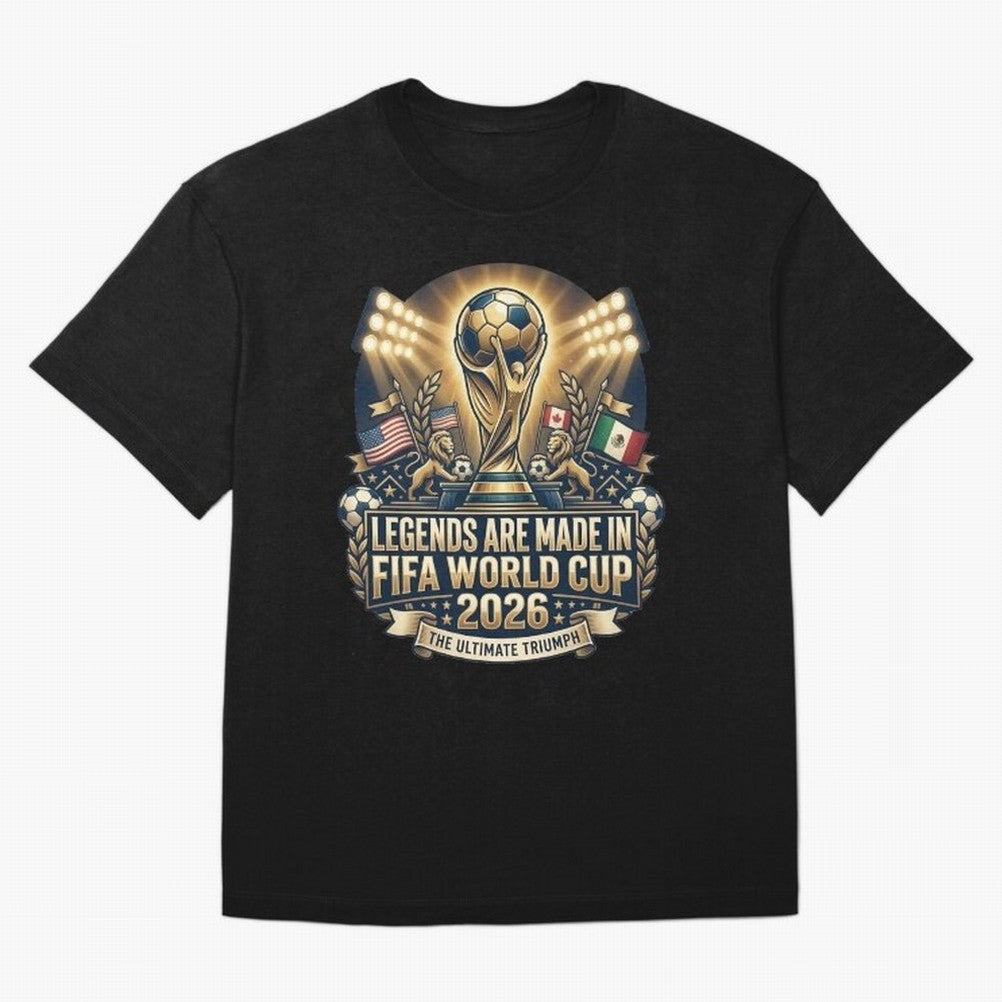 Legendary FIFA World Cup 2026 Football Quote Design For Passionate Soccer Fans Oversized T-Shirt Bring a Champion Mindset to Match Day Hype around FIFA World Cup 2026, Messi, CR7 and Mbappe, Brazil, Champion Mindset, Group Stage Buzz, Knockout