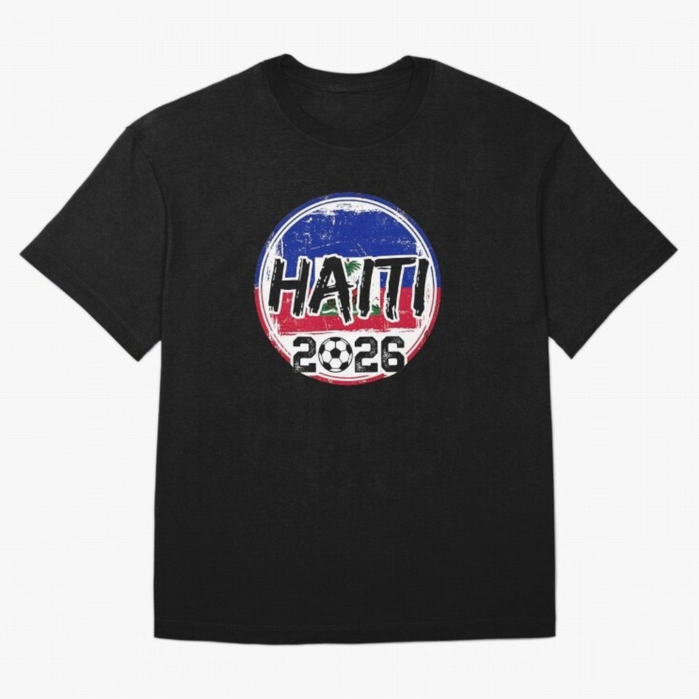 Haiti World Cup 2026 Soccer Fan Game Day T-Shirt_86605887 Oversized T-Shirt Represent Global Football Passion for FIFA World Cup 2026, Highlighting Haaland and Mbappe, Brazil, Portugal and Argentina, Goal Celebration Energy, Supporter Heritage,