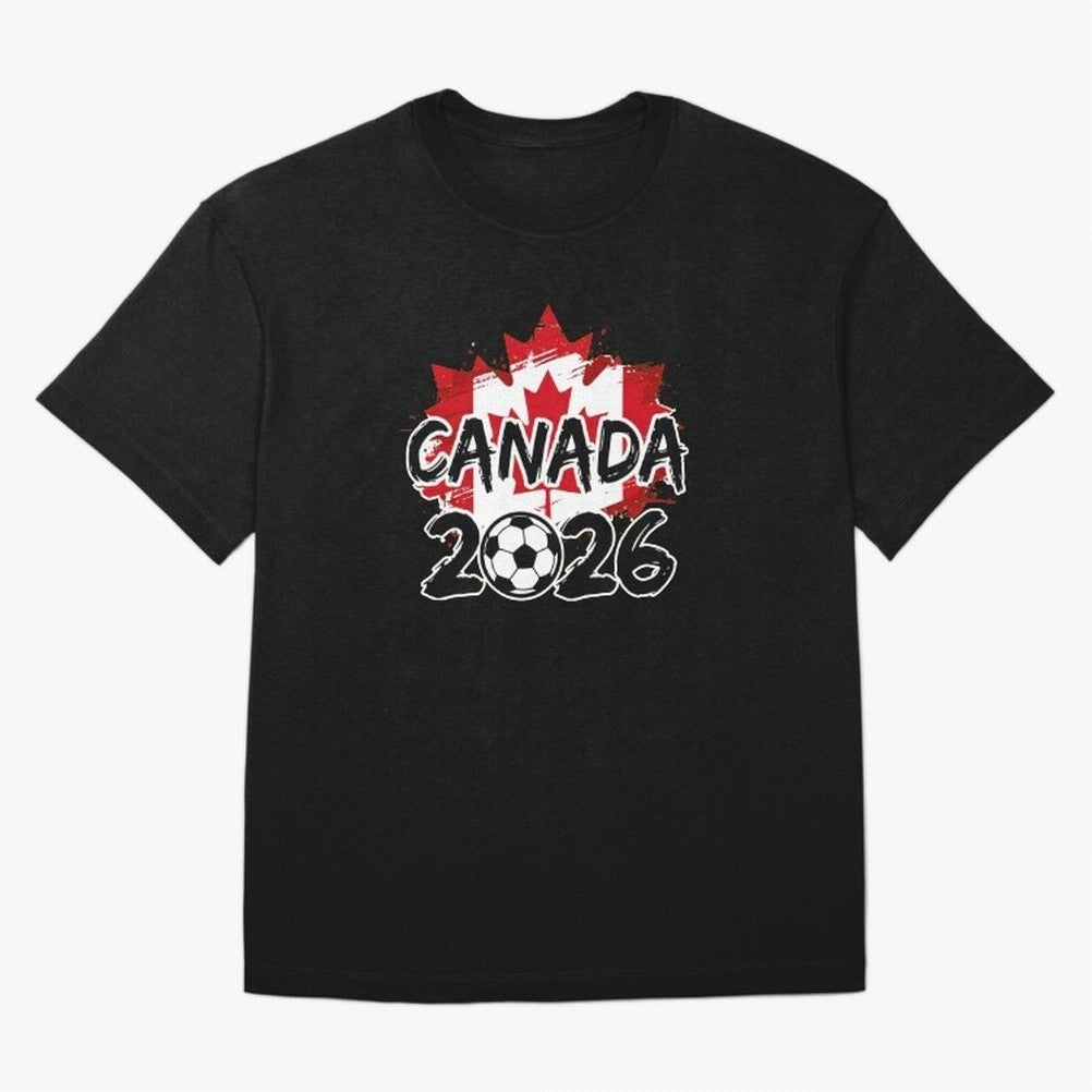 Canada World Cup 2026 Soccer Fan Game Day T-Shirt_86605883 Oversized T-Shirt Back Your Heroes with the FIFA World Cup 2026 Group Stage Journey through CR7 and Messi Highlights, Argentina and Brazil Pride, Football Festival Excitement, Trophy