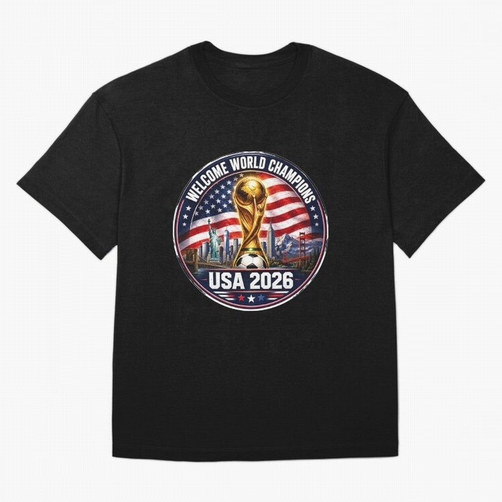 World Cup 2026 Celebration T-Shirt | USA Canada Mexico Soccer Fan Tee Oversized T-Shirt Capture FIFA World Cup 2026 Group Stage Filled with CR7, France and Portugal Energy, Goal Celebration Energy, Supporter Heritage, Football Icons and Worldwide