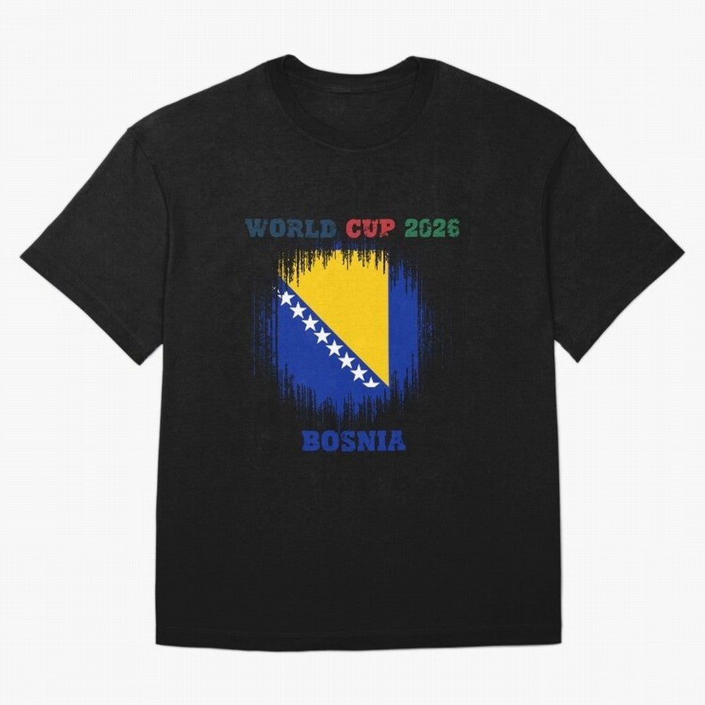 BOSNIA WORLD CUP 2026 Oversized T-Shirt Elevate Match Day Hype around FIFA World Cup 2026, Mbappe and Neymar, Portugal, Spain and Germany, Worldwide Fan Energy, Dramatic Goals, Stadium Lights and Championship Celebrations; Perfect for People Who