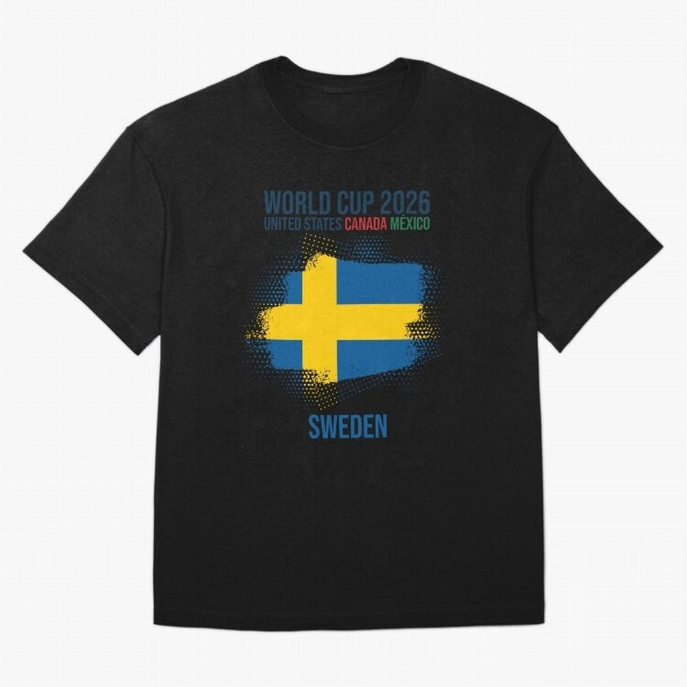 SWEDEN WORLD CUP 2026 Oversized T-Shirt Bring World Football Passion into FIFA World Cup 2026 USA Canada Mexico Spirit, Capturing Brazil, Neymar, Champion Mindset, Group Stage Buzz, Knockout Tension and Passionate Fan Culture; Built for Supporters