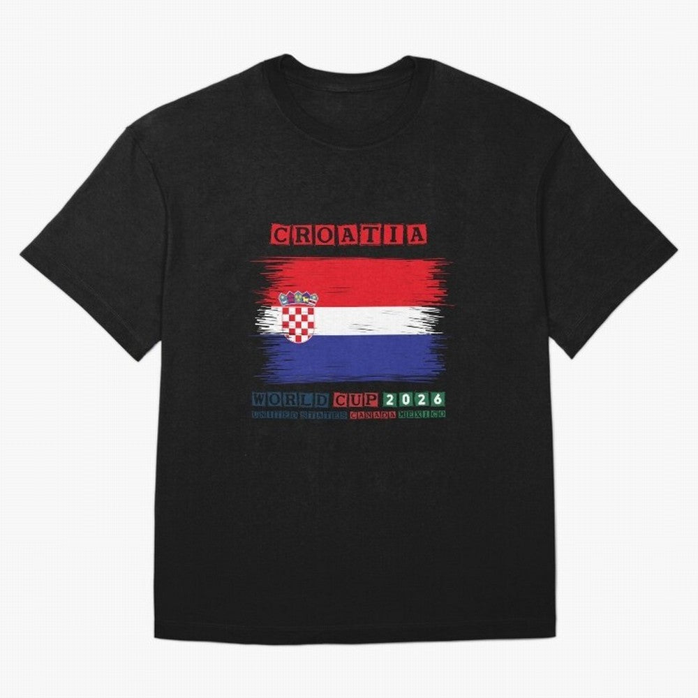 CROATIA WORLD CUP 2026 Oversized T-Shirt Live the Energy of FIFA World Cup 2026 Spirit, Celebrating Brazil, Portugal and Argentina, CR7, Football Passion, Legendary Performances, Festival Vibes and Supporter Community; Ideal for Passionate Fans Who