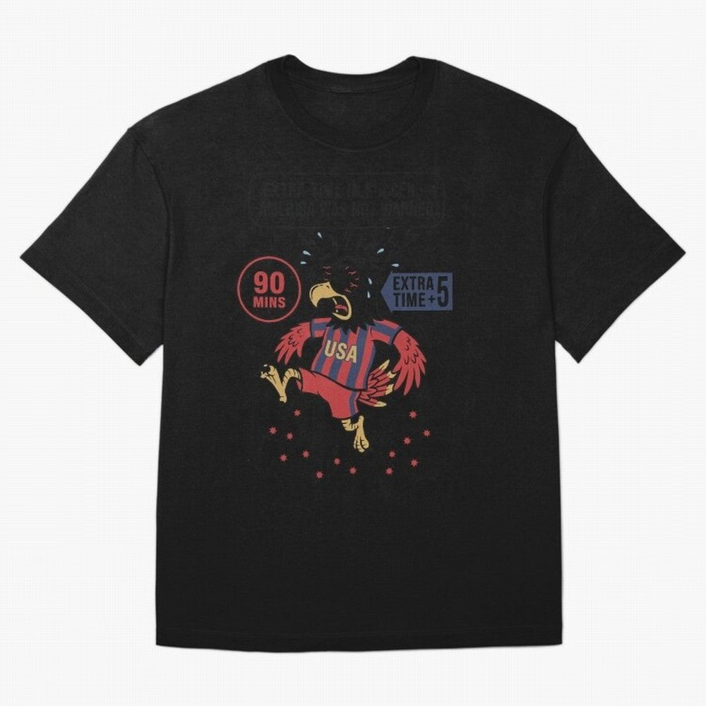 Extra Time ¡ª America Was Not Warned V1 Oversized T-Shirt Support Iconic Players in FIFA World Cup 2026 Group Stage Driven by Cristiano Ronaldo, Portugal Energy, Sports Nostalgia, International Competition, Famous Players and Unforgettable
