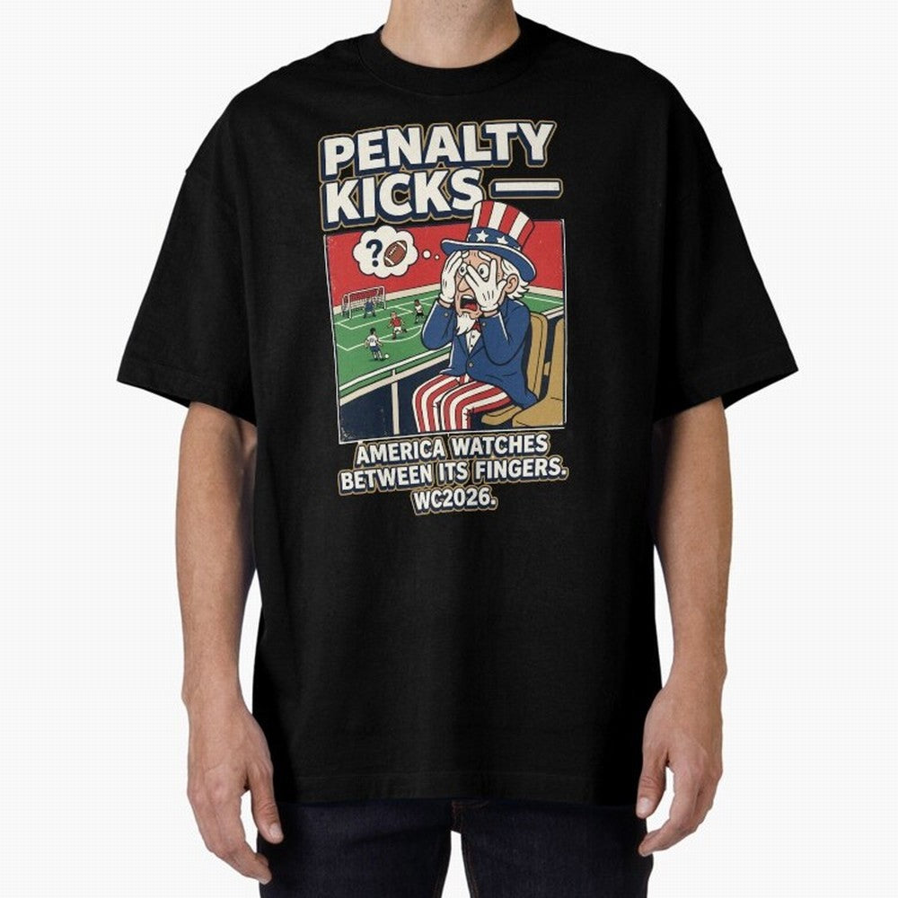 Penalty Kicks ¡ª WC2026 V2 Oversized T-Shirt Make the Season About the FIFA World Cup 2026 Group Stage Journey through Cristiano Ronaldo Highlights, Netherlands Pride, Sports Nostalgia, International Competition, Famous Players and Unforgettable