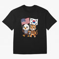 The American eagle and its friend the South Korean tiger Oversized T-Shirt Join the Global Buzz around Match Day Hype around FIFA World Cup 2026 Group Stage, Haaland, England, Vintage Soccer Flavor, Modern Football Stars, National Flags and Final