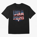 USA World Champions 2026 ¨C Patriotic Soccer Fan Shirt Oversized T-Shirt Spotlight Global Football Passion for FIFA World Cup 2026 USA Canada Mexico, with Messi and Cristiano Ronaldo, England, France and Netherlands, Soccer Culture, Superstar