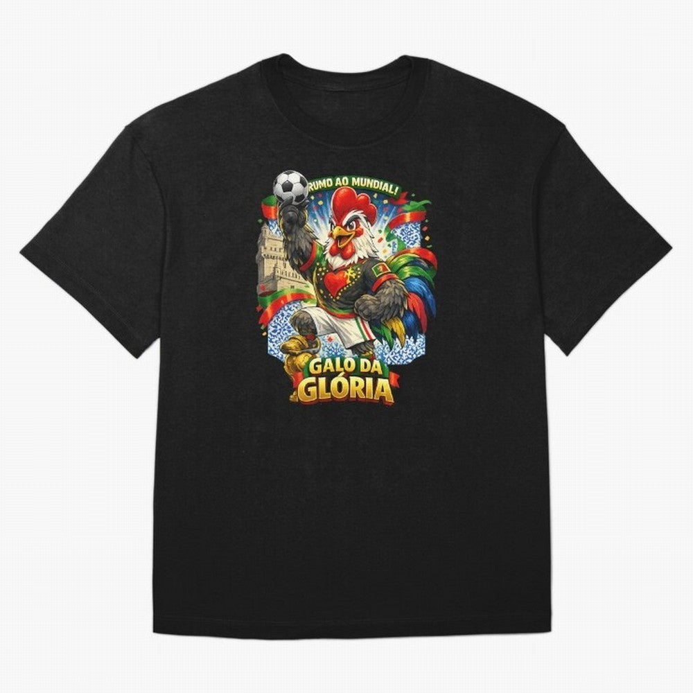 Portugal Rooster World Cup 2026 Fan Art Oversized T-Shirt Stand Proud for the FIFA World Cup 2026 USA Canada Mexico Journey through Haaland Highlights, France and Portugal Pride, Football Passion, Legendary Performances, Festival Vibes and