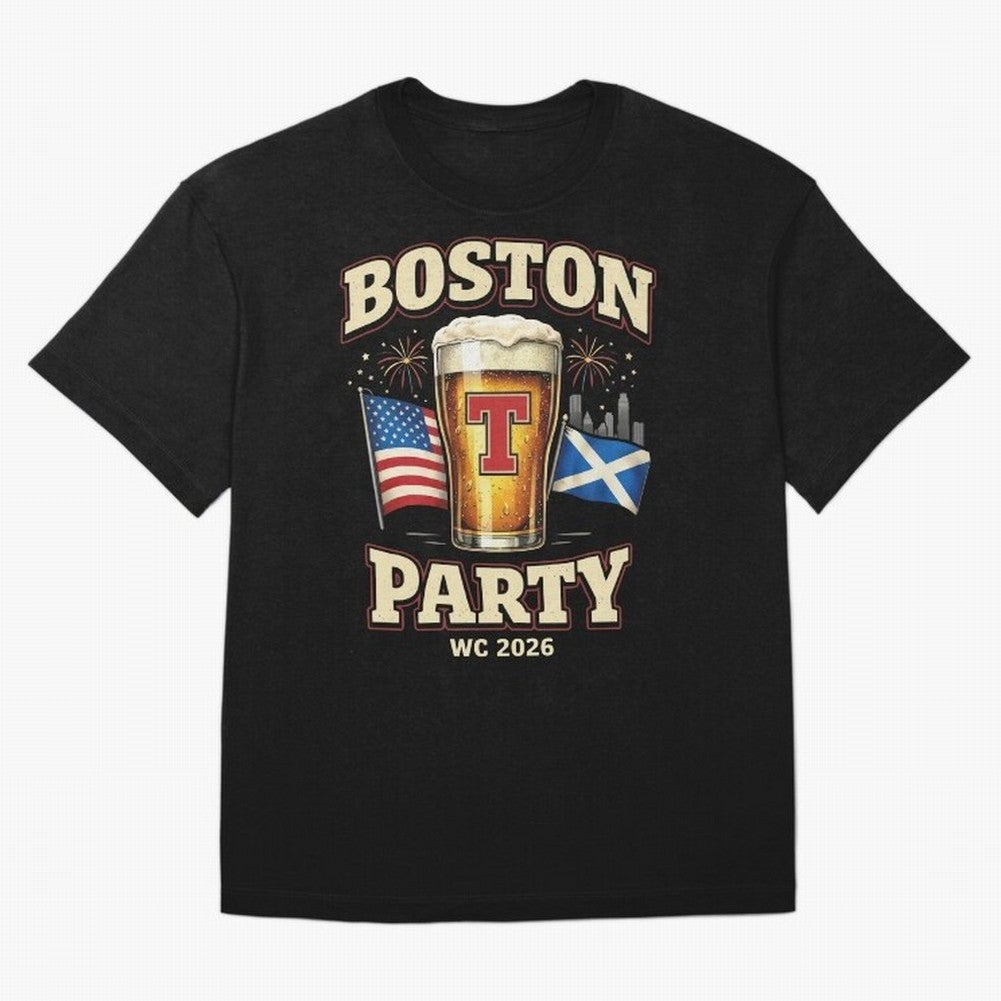 Boston T?Party Scotland Football WC 2026 Oversized T-Shirt Join Supporters Worldwide for FIFA World Cup 2026 Group Stage Spirit, Capturing Portugal, Spain and Germany, Messi and Cristiano Ronaldo, Stadium Chants, National Pride, Trophy Dreams and