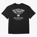 No Scotland No Party 2026 Oversized T-Shirt Show Up for the Glory of FIFA World Cup 2026 Spirit, Centered on Brazil, Portugal and Argentina, Messi, CR7 and Mbappe, Football Festival Excitement, Trophy Ambitions, Country Rivalries and Star Player