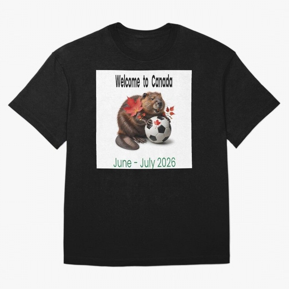 Welcome to Canada June July Soccer 2026 Oversized T-Shirt Bring Trophy Dreams to the FIFA World Cup 2026 Journey through Mbappe and Neymar Highlights, Argentina, France and Brazil Pride, Football Passion, Legendary Performances, Festival Vibes and