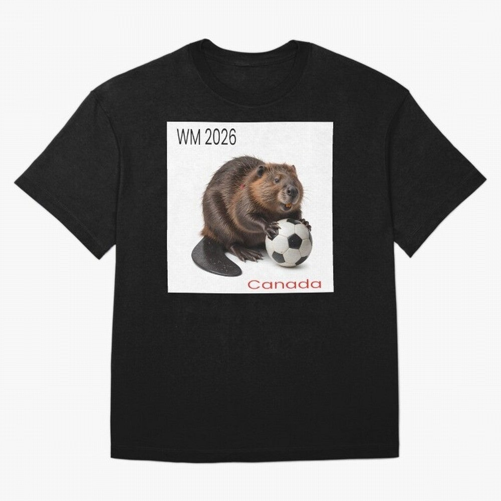 Canadian beaver invites you to World Cup 2026 in USA, Canada and Mexico Oversized T-Shirt Support the Legends of FIFA World Cup 2026 Driven by Messi, Neymar and Mbappe, Spain Energy, Classic Soccer Heritage, Championship Pressure, Fan Loyalty and
