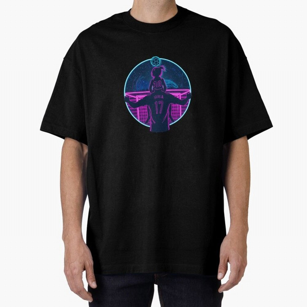 Retro Soccer Fatherhood Art Oversized T-Shirt Make Every Kick Count in the FIFA World Cup 2026 USA Canada Mexico Journey through Messi Highlights, England, France and Netherlands Pride, Global Supporter Spirit, Legendary Goals, National Colors and