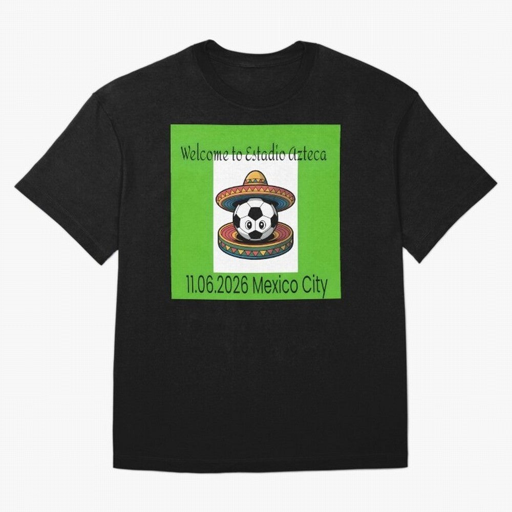 Welcome to Estadio Azteca Mexico City June 11, 2026 Oversized T-Shirt Support the Legends of FIFA World Cup 2026 Group Stage Spirit, Inspired by Portugal, Messi, CR7 and Mbappe, Classic Soccer Heritage, Championship Pressure, Fan Loyalty and