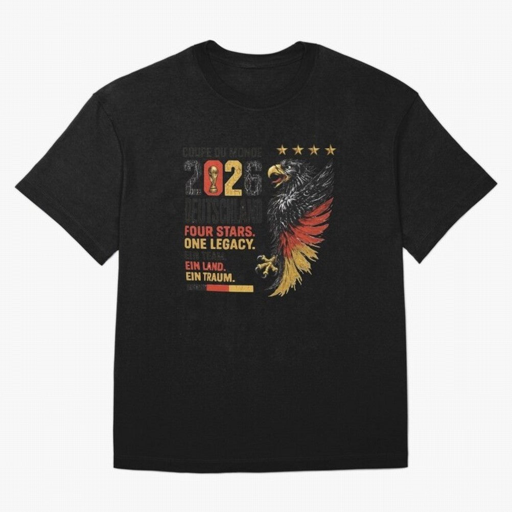 Germany Soccer World Cup 2026 Eagle Vintage Design Oversized T-Shirt Bring International Match Energy to FIFA World Cup 2026 Group Stage Spirit, Connected to Netherlands, Messi and Cristiano Ronaldo, Worldwide Fan Energy, Dramatic Goals, Stadium