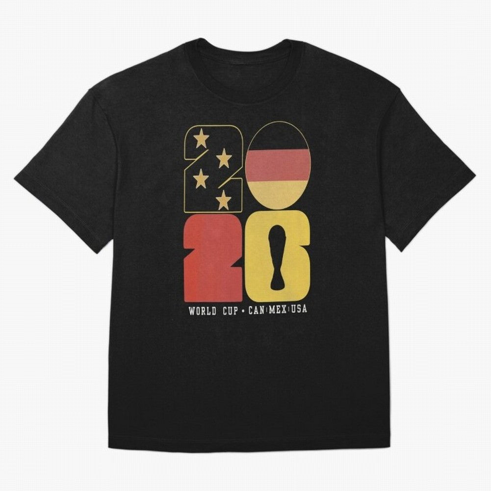 Germany Football World Cup 2026 - Die Mannschaft Retro Typography Oversized T-Shirt Show Your Tournament Heart for FIFA World Cup 2026 for Fans of Messi and Cristiano Ronaldo and Brazil, Bringing Match Day Excitement, Supporter Culture, Golden