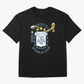 Argentina Football Champion World Cup 2026 - Gold Stars Watercolor Oversized T-Shirt Honor Football Greatness during FIFA World Cup 2026 for Fans of Mbappe and Brazil, Bringing Football History, Final Match Energy, Crowd Noise and Once in a