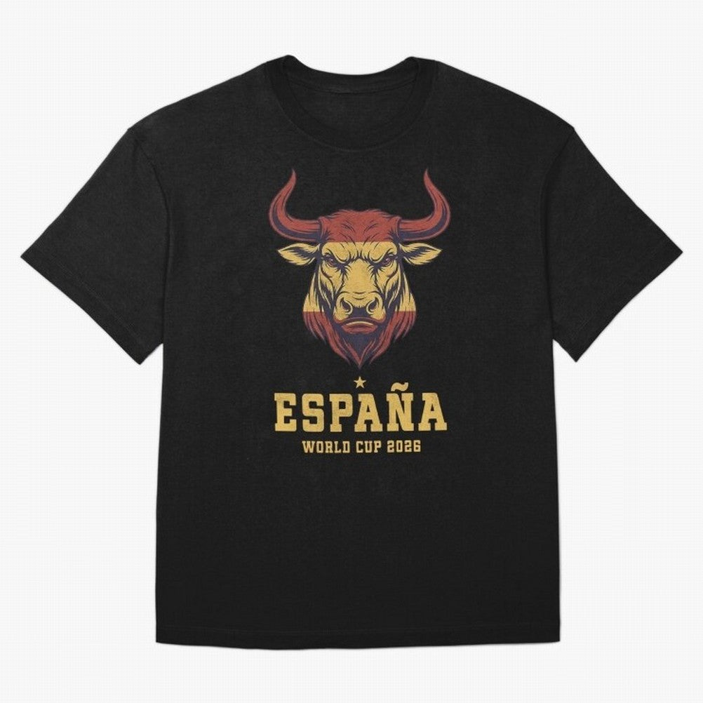 Spain Football World Cup 2026 - Vintage Spanish Bull Espa?a Oversized T-Shirt Keep Football History Alive during Global Football Passion for FIFA World Cup 2026 Group Stage, Built around Messi, CR7 and Mbappe, Argentina, France and Brazil, Global