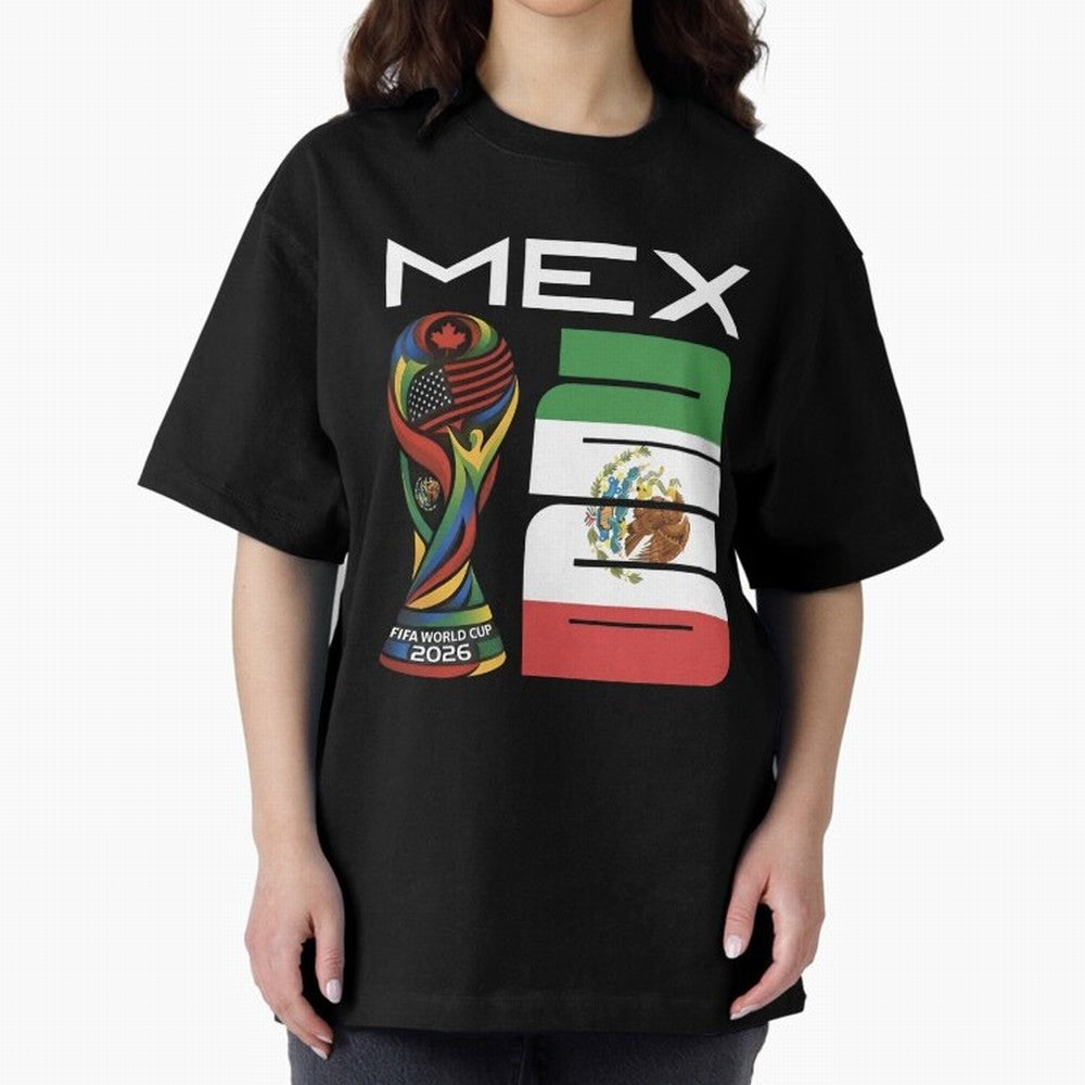 Mexico World Cup 2026 Host City Football Design Oversized T-Shirt Carry the Dream of the FIFA World Cup 2026 Journey through Neymar Highlights, Germany Pride, Match Day Excitement, Supporter Culture, Golden Goals and Global Football Passion; Made