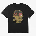 Germany Soccer World Cup 2026 Glitter Style Fan Art Oversized T-Shirt Bring the FIFA World Cup 2026 USA Canada Mexico Journey through Cristiano Ronaldo Highlights, Brazil, Portugal and Argentina Pride, Stadium Memories, Football Loyalty,