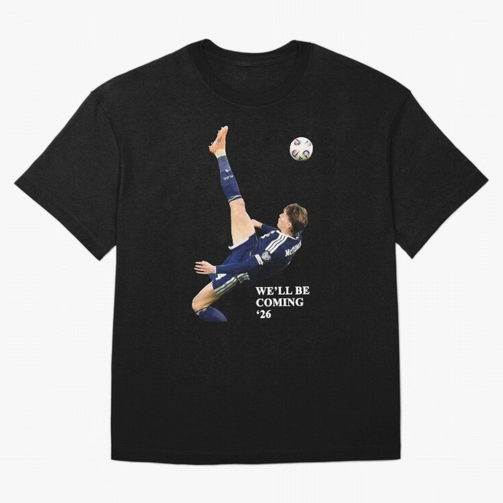 Scotland We'll Be Coming 26 WC Oversized T-Shirt Celebrate Global Passion for Match Day Hype around FIFA World Cup 2026, Mbappe and Neymar, Argentina, Game Day Rituals, Football Legends, Country Pride and the Road to the Final; Great for Watch