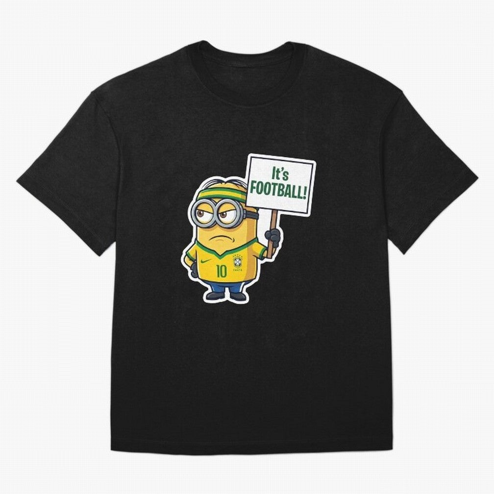 It's Football! - Funny Brazil Soccer Meme (Soccer v Football) v2 Oversized T-Shirt Bring a Champion Mindset to FIFA World Cup 2026 Group Stage for Fans of CR7 and Messi and Argentina, France and Brazil, Bringing Stadium Chants, National Pride,