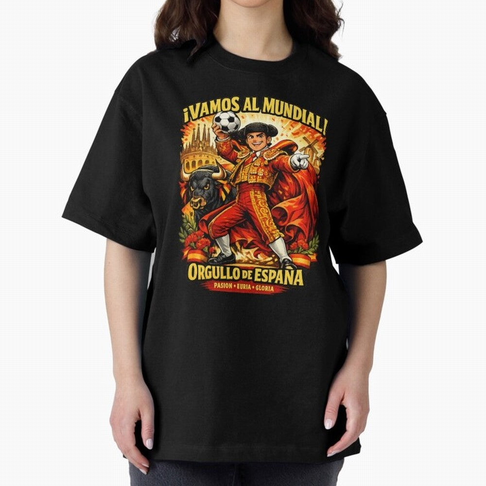 Spain World Cup 2026 Matador Fan Shirt Oversized T-Shirt Celebrate the Biggest Stage of Match Day Hype around FIFA World Cup 2026 USA Canada Mexico, Messi, Neymar and Mbappe, England, Football Passion, Legendary Performances, Festival Vibes and