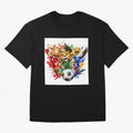 World Football Mascots ¨C Ultimate Soccer Fan Cartoon Design Oversized T-Shirt Join Match Day Hype around FIFA World Cup 2026 USA Canada Mexico, Cristiano Ronaldo, Haaland and CR7, England, Championship Spirit, Famous Goals, Roaring Crowds and