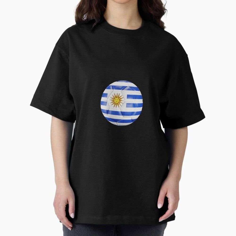 Uruguay Football Oversized T-Shirt Join Match Day Hype around FIFA World Cup 2026 USA Canada Mexico, Cristiano Ronaldo, Spain and Netherlands, Stadium Chants, National Pride, Trophy Dreams and Unforgettable Football Memories; Perfect for Supporters