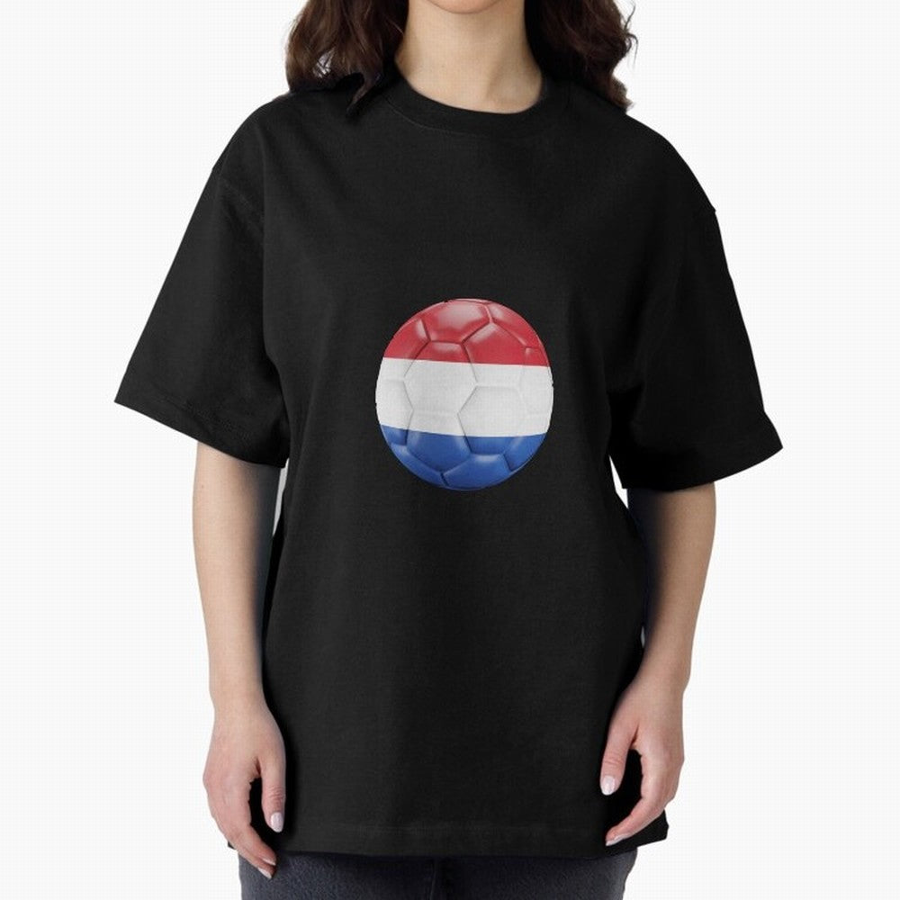 Netherlands Oversized T-Shirt Carry FIFA World Cup 2026 Group Stage Capturing Mbappe and Neymar, France and Portugal Energy, Retro Football Energy, Iconic Rivalries, Trophy Chase Drama and Stadium Atmosphere; Perfect for Supporters Who Want Bold