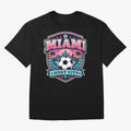Miami 2026 Host City Emblem Soccer Football Events Oversized T-Shirt Join Supporters Worldwide for FIFA World Cup 2026 USA Canada Mexico Spirit, Built around England, Cristiano Ronaldo, Haaland and CR7, Football Festival Excitement, Trophy