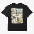 World Travel Ticket Aesthetic Collage Global City Vibes Oversized T-Shirt Celebrate Every Goal in FIFA World Cup 2026 Spirit, Centered on Netherlands, Mbappe, Vintage Soccer Flavor, Modern Football Stars, National Flags and Final Night Emotion;